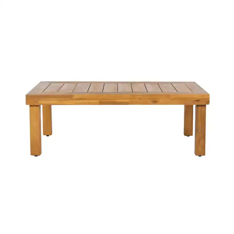 Christopher Knight Home Percy Canapé d'angle d'extérieur 5 places en bois d'acacia avec table basse