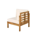 Christopher Knight Home Percy Canapé d'angle d'extérieur 5 places en bois d'acacia avec table basse