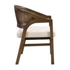 Ensemble de salle à manger 7 pièces Christopher Knight Home Keira moderne en rotin et bois d'hévéa rembourré