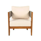 Christopher Knight Home Valentina Ensemble de 4 meubles de patio en bois d'acacia tressé de style rustique avec coussins