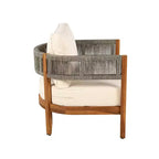 Christopher Knight Home Valentina Ensemble de 4 meubles de patio en bois d'acacia tressé de style rustique avec coussins