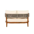 Christopher Knight Home Valentina Ensemble de 4 meubles de patio en bois d'acacia tressé de style rustique avec coussins