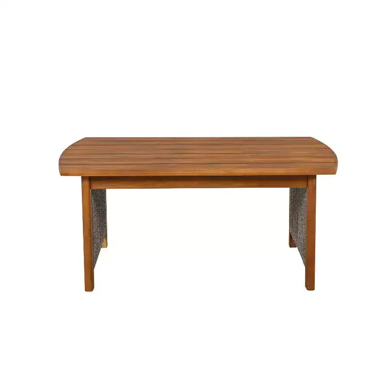 Christopher Knight Home Valentina Ensemble de 4 meubles de patio en bois d'acacia tressé de style rustique avec coussins