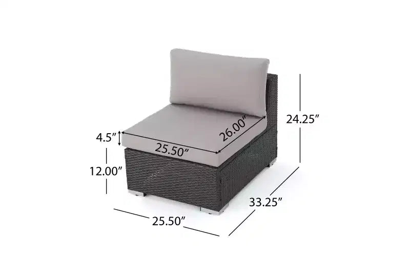 Christopher Knight Home Penny, ensemble de 8 meubles de conversation de jardin en rotin et fer, avec table basse en verre trempé