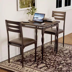 Ensemble de salle à manger 3 pièces, table et 2 chaises avec pieds en spirale, ensemble de salle à manger pour 2 personnes, convient aux petits espaces, cuisine, appartement