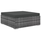 vidaXL Salon de jardin modulaire 13 pièces en résine tressée gris