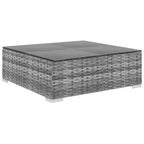 vidaXL Salon de jardin modulaire 13 pièces en résine tressée gris
