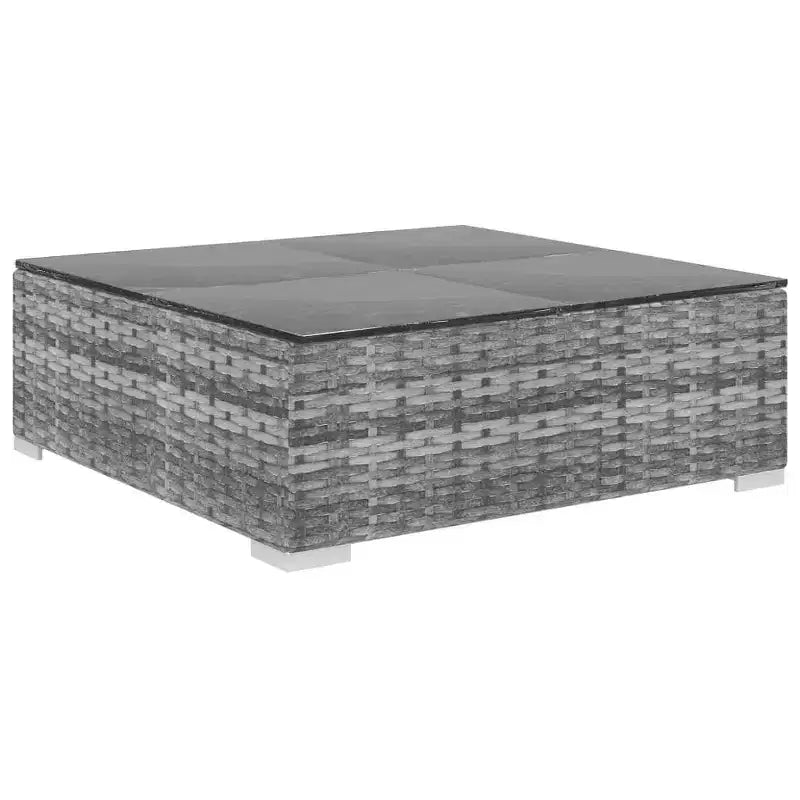 vidaXL Salon de jardin modulaire 13 pièces en résine tressée gris