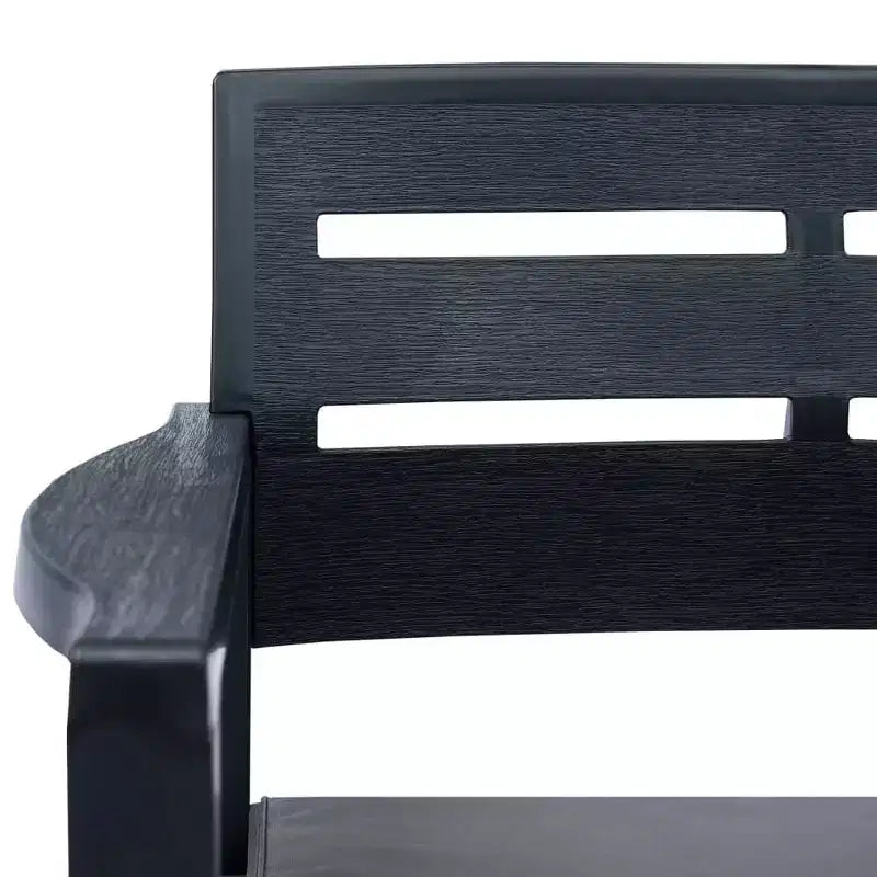 vidaXL Salon de jardin 4 pcs anthracite plastique moyen léger