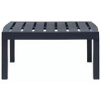 vidaXL Salon de jardin 4 pcs anthracite plastique moyen léger