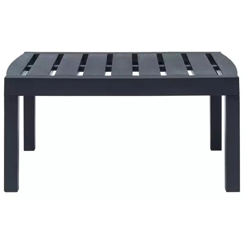 vidaXL Salon de jardin 4 pcs anthracite plastique moyen léger