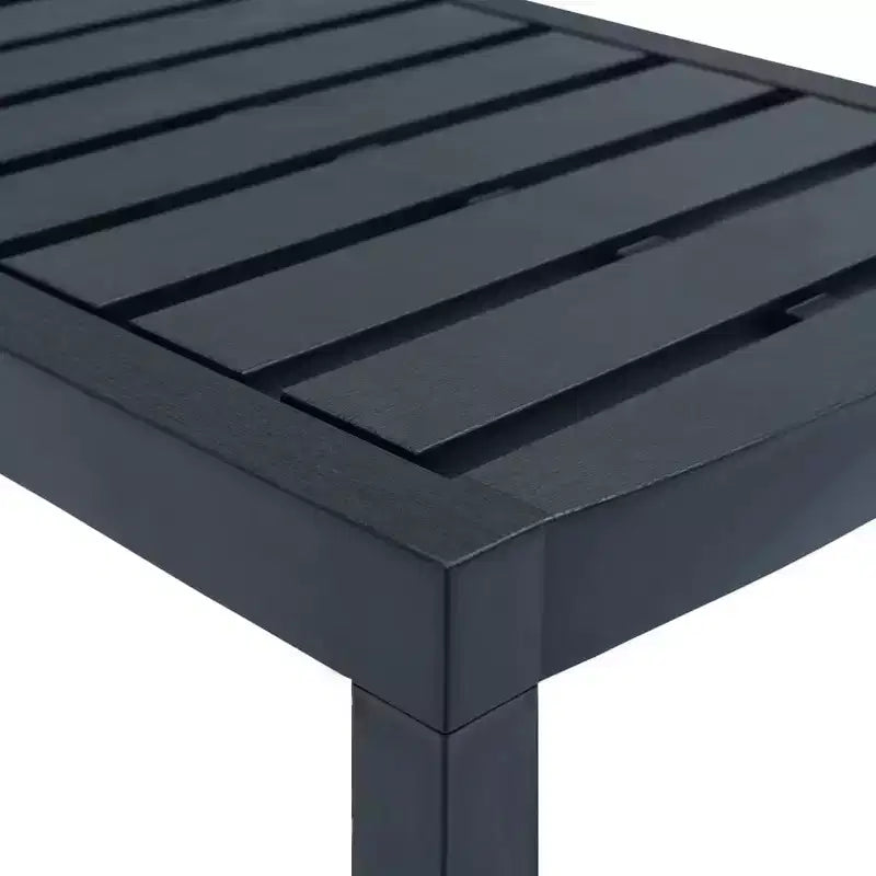 vidaXL Salon de jardin 4 pcs anthracite plastique moyen léger