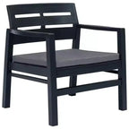 vidaXL Salon de jardin 4 pcs anthracite plastique moyen léger