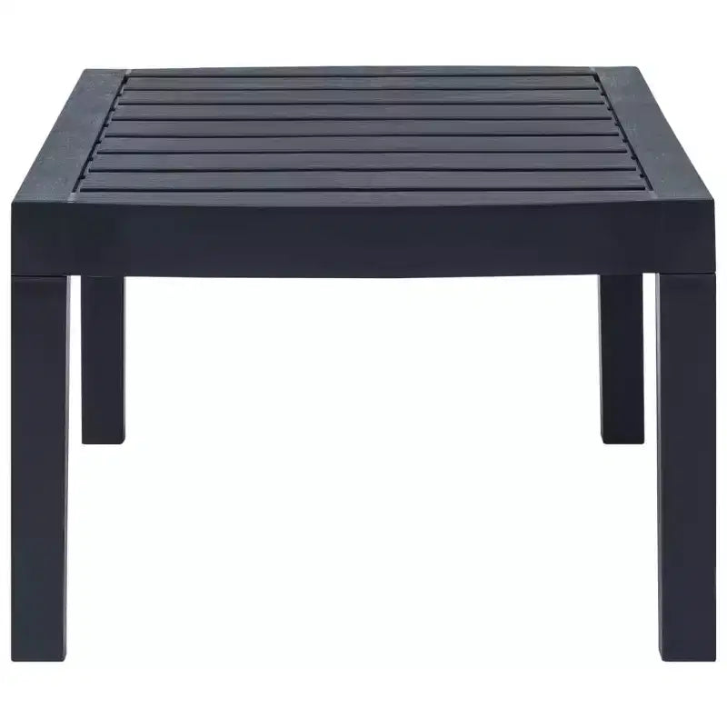 vidaXL Salon de jardin 4 pcs anthracite plastique moyen léger