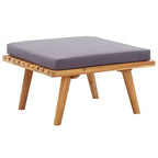 vidaXL Salon de jardin naturel, gris foncé, blanc