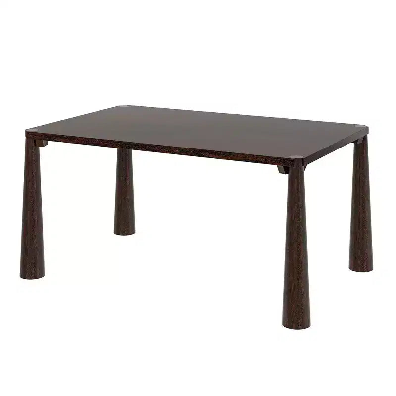 Ensemble de salle à manger rétro 7 pièces Whisen avec chaises rembourrées