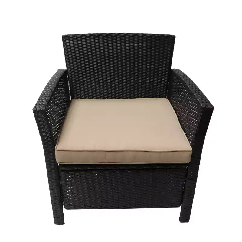 Salon de jardin 7 places en osier Lucia Christopher Knight Home avec coussins