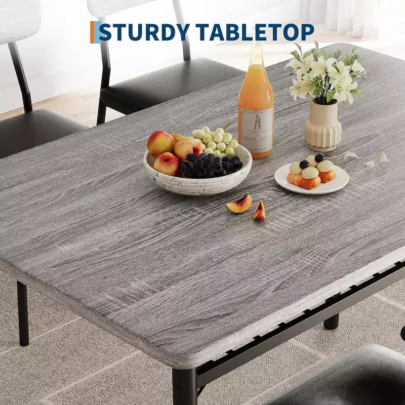 Ensemble de salle à manger 3 pièces pour 2 personnes, table de cuisine en bois avec étagère de rangement, 2 chaises rembourrées, ensemble de salle à manger pour petit espace, appartement