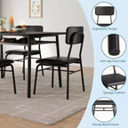 Ensemble de salle à manger 3 pièces pour 2 personnes, table de cuisine en bois avec étagère de rangement, 2 chaises rembourrées, ensemble de salle à manger pour petit espace, appartement