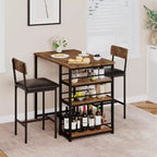 1 table à manger et 2 tabourets de bar, ensemble de salle à manger, montage facile, ensemble de table compact et moderne pour cuisine, salle à manger, petits espaces, meubles de maison