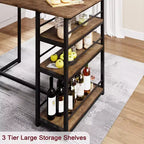 1 table à manger et 2 tabourets de bar, ensemble de salle à manger, montage facile, ensemble de table compact et moderne pour cuisine, salle à manger, petits espaces, meubles de maison