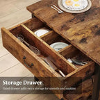 Ensemble de salle à manger CuisinSmart pour 4, ensemble de salle à manger avec 2 bancs rembourrés, ensemble de salle à manger peu encombrant avec tiroirs de rangement et casier à vin