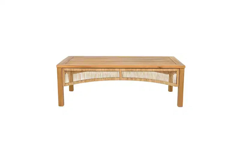 Christopher Knight Home Ignis Ensemble de conversation Boho 5 pièces en bois d'acacia et rotin synthétique avec coussins et table basse à lattes
