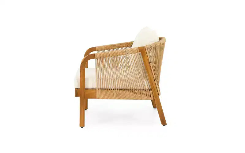 Christopher Knight Home Ignis Ensemble de conversation Boho 5 pièces en bois d'acacia et rotin synthétique avec coussins et table basse à lattes