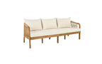 Christopher Knight Home Ignis Ensemble de conversation Boho 5 pièces en bois d'acacia et rotin synthétique avec coussins et table basse à lattes