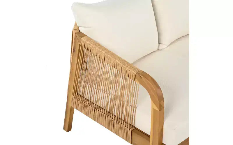 Christopher Knight Home Ignis Ensemble de conversation Boho 5 pièces en bois d'acacia et rotin synthétique avec coussins et table basse à lattes