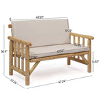 Ensemble de conversation Karl Home Patio 4 pièces en bois