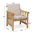 Ensemble de conversation Karl Home Patio 4 pièces en bois