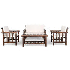 Ensemble de conversation Karl Home Patio 4 pièces en bois