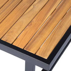 Christopher Knight Home Faye Ensemble de sièges rembourrés pour patio en acacia et métal avec design à lattes
