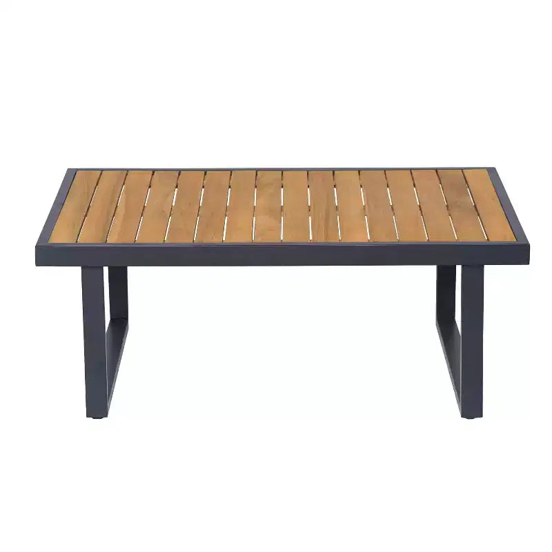 Christopher Knight Home Faye Ensemble de sièges rembourrés pour patio en acacia et métal avec design à lattes