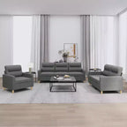vidaXL Canapé Ensembles de canapés Gris foncé Tissu (100 % polyester), métal, textilène, contreplaqué