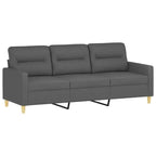 vidaXL Canapé Ensembles de canapés Gris foncé Tissu (100 % polyester), métal, textilène, contreplaqué