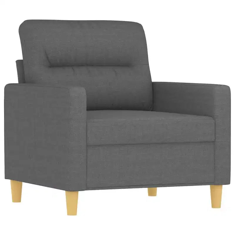 vidaXL Canapé Ensembles de canapés Gris foncé Tissu (100 % polyester), métal, textilène, contreplaqué