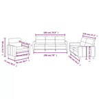vidaXL Canapé Ensembles de canapés Gris foncé Tissu (100 % polyester), métal, textilène, contreplaqué