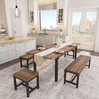 63 Ensemble table à manger extensible, idéal pour les petits espaces, places pour 6-8 personnes