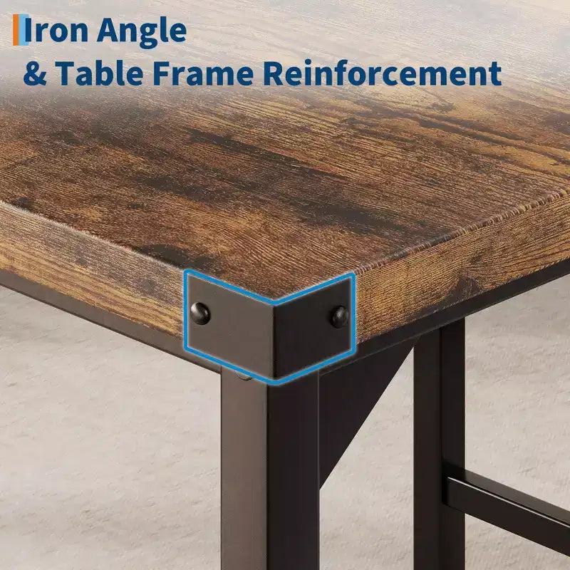 Ensemble table à manger, table hauteur comptoir avec 4 tabourets de bar rembourrés