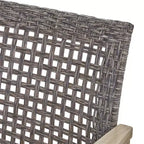 GDFStudio Savannah Ensemble de conversation 3 pièces en bois d'acacia et osier d'extérieur