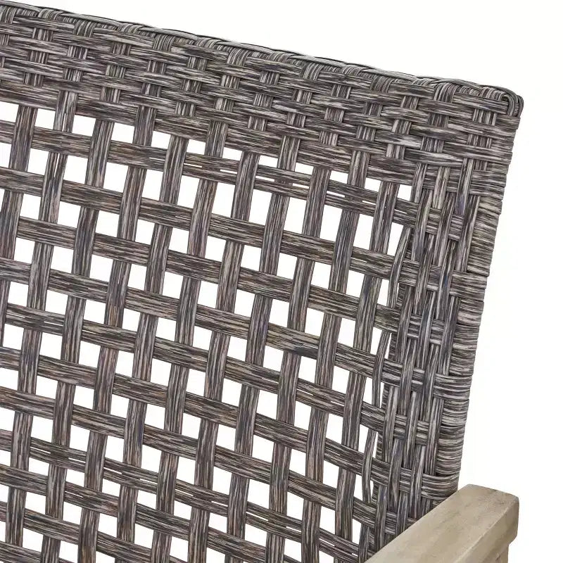 GDFStudio Savannah Ensemble de conversation 3 pièces en bois d'acacia et osier d'extérieur