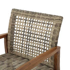 GDFStudio Savannah Ensemble de conversation 3 pièces en bois d'acacia et osier d'extérieur