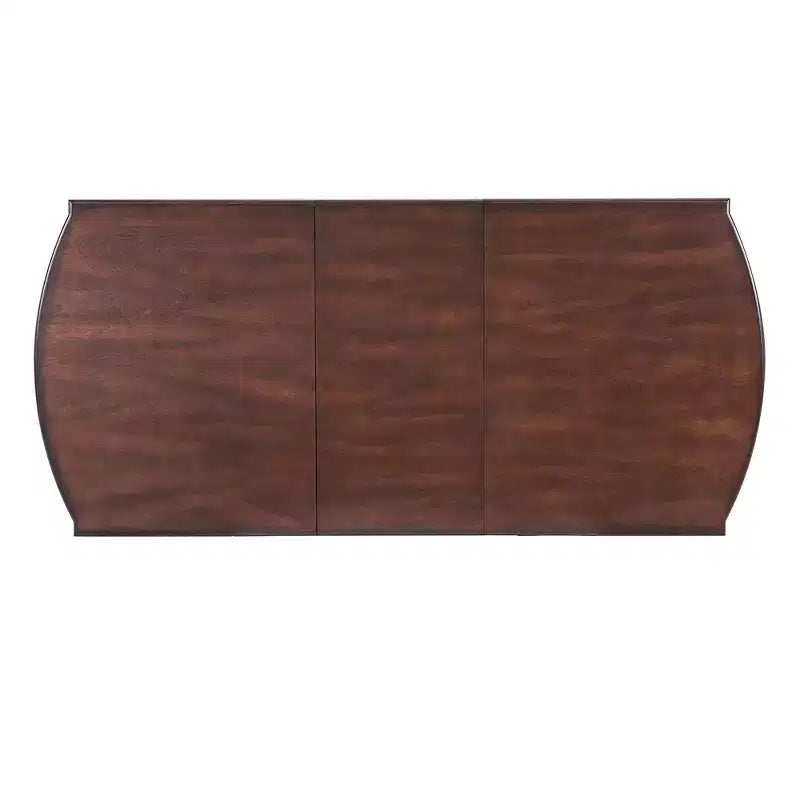 Ensemble de salle à manger extensible de style ferme pour 6 personnes, ensemble de table de cuisine extensible en bois de 7 pièces avec 6 chaises rembourrées