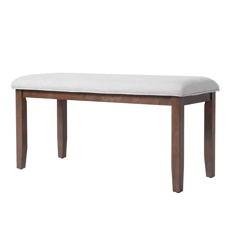 Ensemble de salle à manger extensible de style ferme pour 6 personnes, ensemble de table de cuisine extensible en bois de 7 pièces avec 6 chaises rembourrées