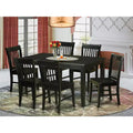 HomeStock Belmont Formal Dining Room Set-Dinette Table And Dinette Chairs, Black