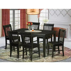 HomeStock Belmont Formal Dining Room Set-Dinette Table And Dinette Chairs, Black