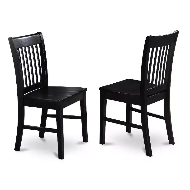 HomeStock Belmont – Ensemble de salle à manger formel – Table et chaises de salle à manger, noir
