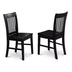 HomeStock Belmont – Ensemble de salle à manger formel – Table et chaises de salle à manger, noir